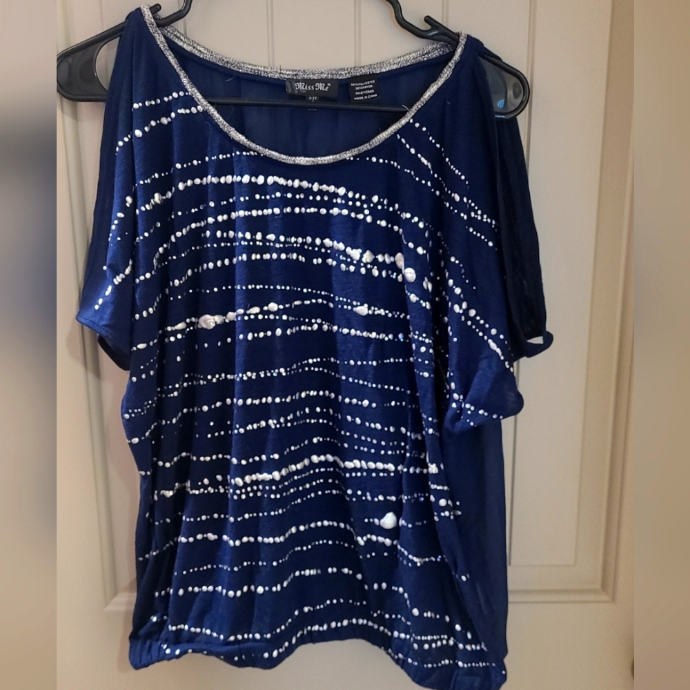 Miss Me cold shoulder top